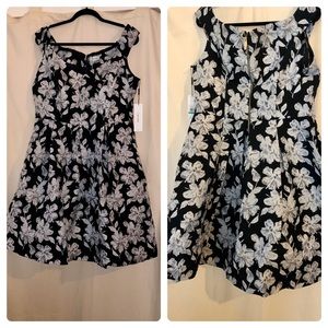 CALVIN KLEIN Floral Fit & Flare Sleeveless Dress